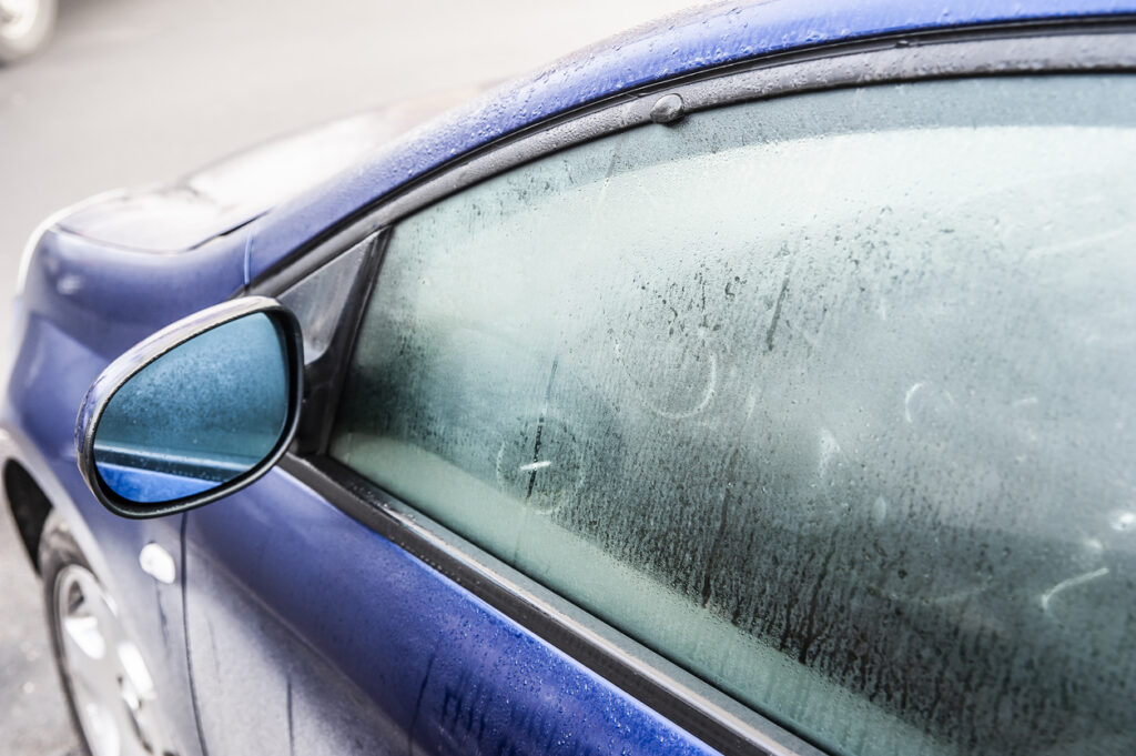 foggy windows from living in car